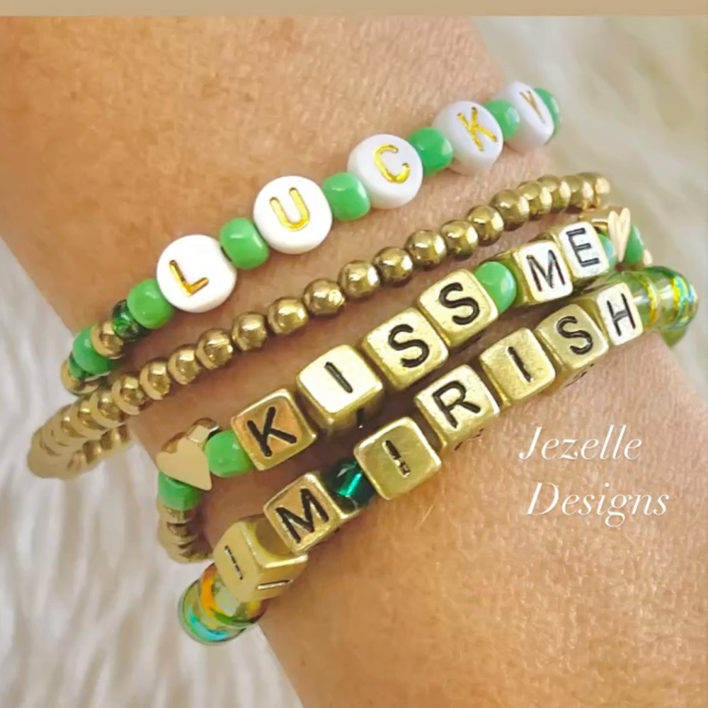 St. Patrick’s Day Bracelet Set Custom Made